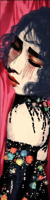 Free unique bookmark featuring a sad lady looking over her shoulder